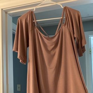 trendy cut shoulder shirt